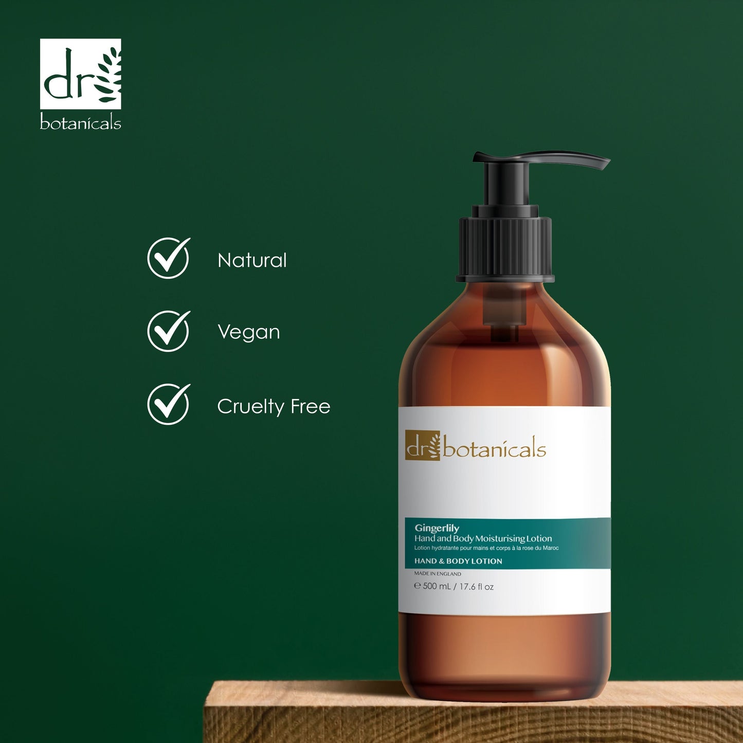 Dr Botanicals Gingerlily Hand & Body Moisturising Lotion 500ml Twin Value Savings Pack
