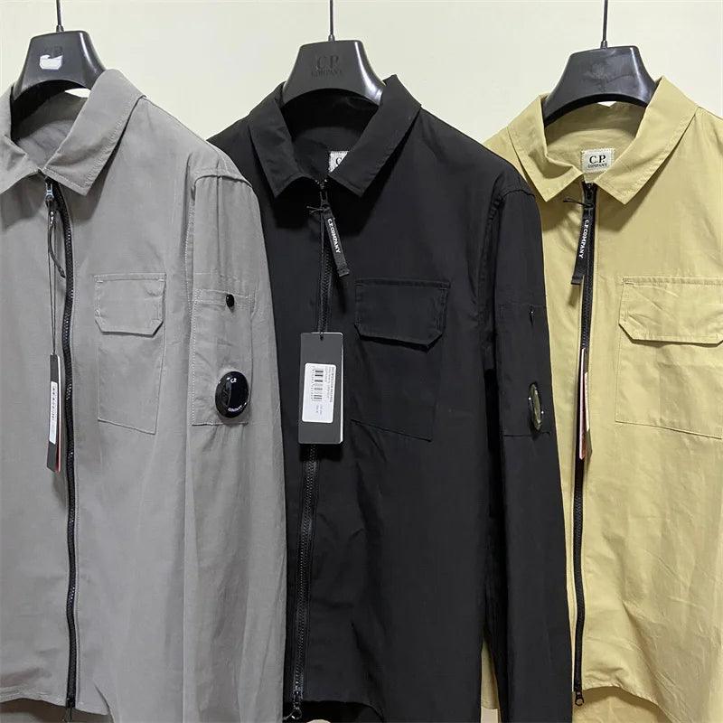"Monochrome Cotton Jacket for Men, Casual Shirt - BelleHarris
