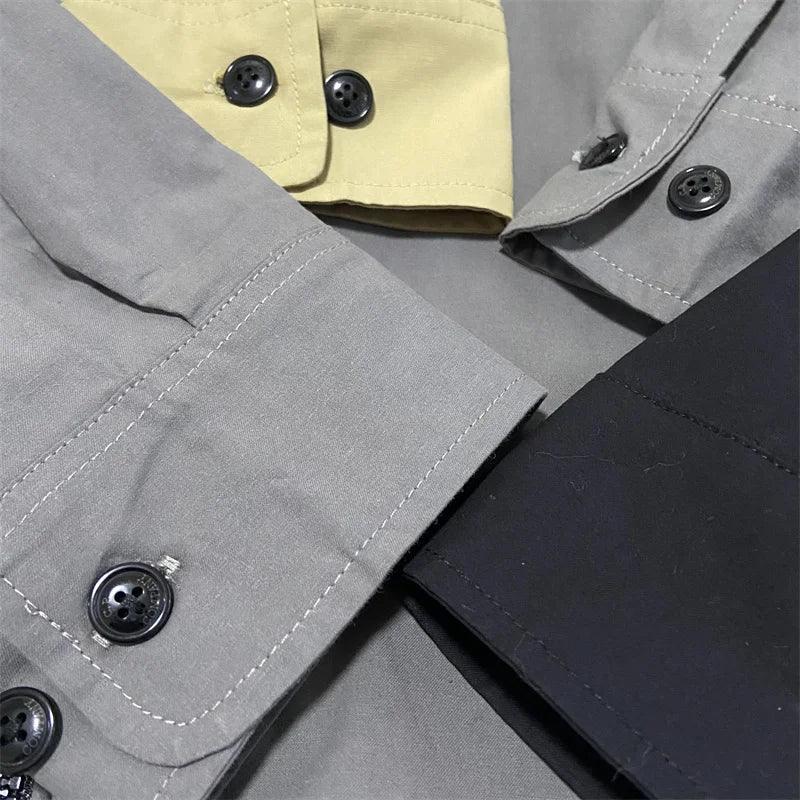 "Monochrome Cotton Jacket for Men, Casual Shirt - BelleHarris
