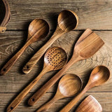 Natural Wood Tableware Spoon Ladle - BelleHarris