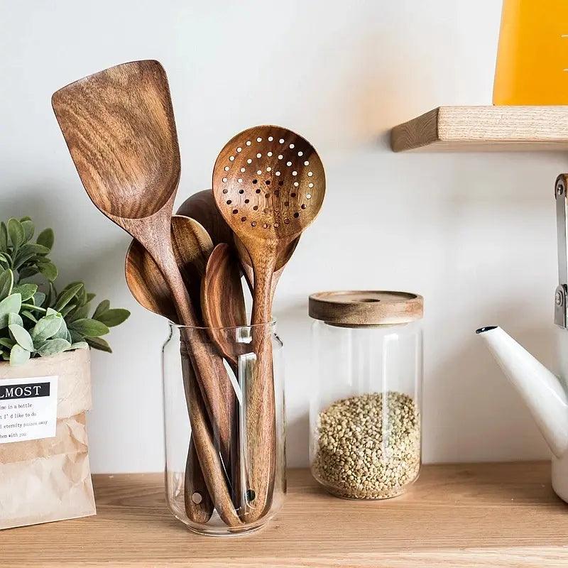 Natural Wood Tableware Spoon Ladle - BelleHarris