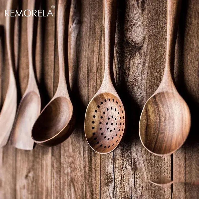 Natural Wood Tableware Spoon Ladle - BelleHarris