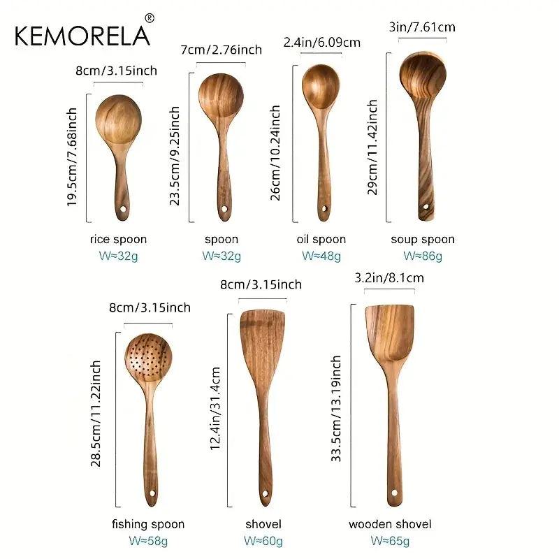 Natural Wood Tableware Spoon Ladle - BelleHarris