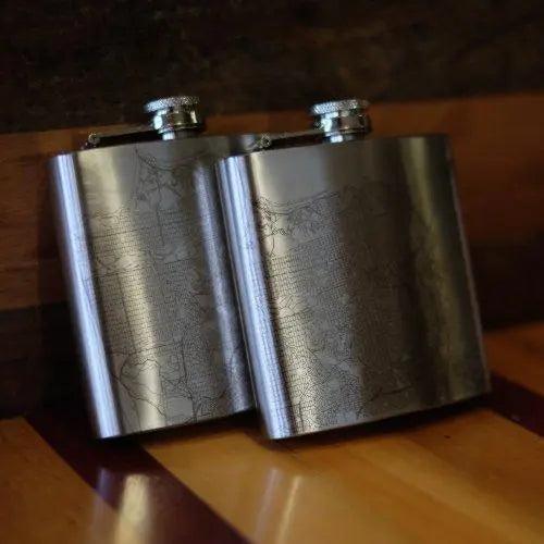 New York - New York Map Hip Flask - BelleHarris