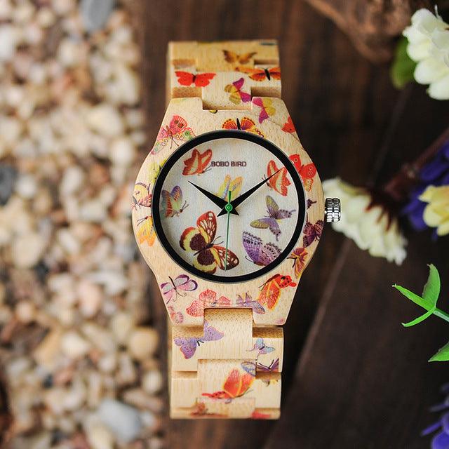 O20 Butterfly Print Women Watches All - BelleHarris