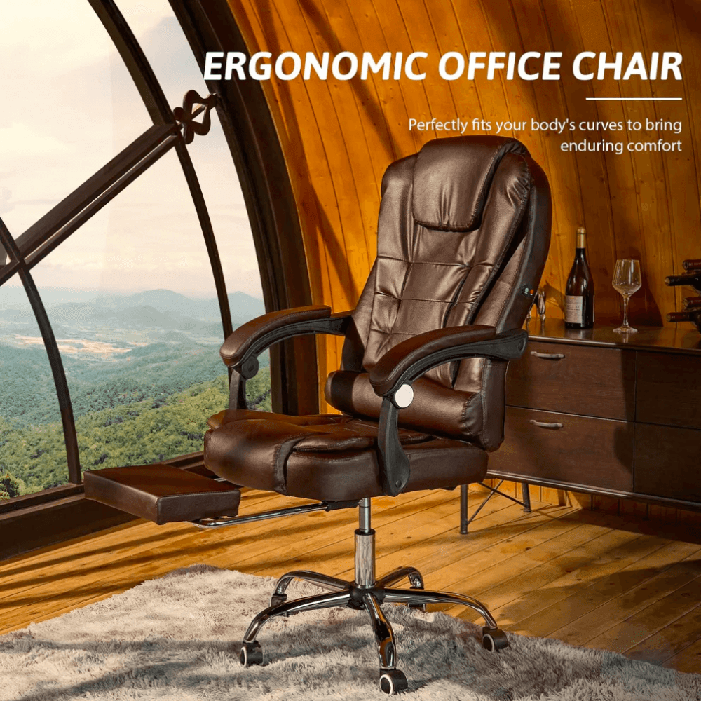 Office Massage Chair with Extended Foot Rest - BelleHarris