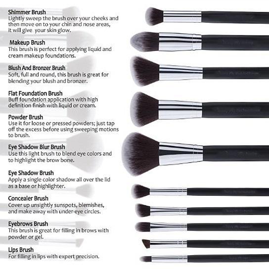 Pagent Winner 10 Pc Make Up Brush Set - BelleHarris