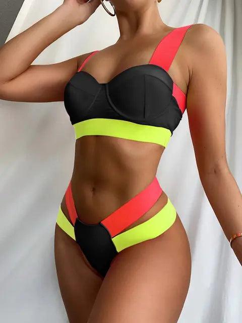 Patchwork Sexy Swimwear - BelleHarris