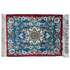 Persian Bokhara Handmade Blue Dianne Woolen Rug - BelleHarris