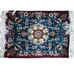 Persian Bokhara Handmade Prussian Blue Woolen Rug - BelleHarris