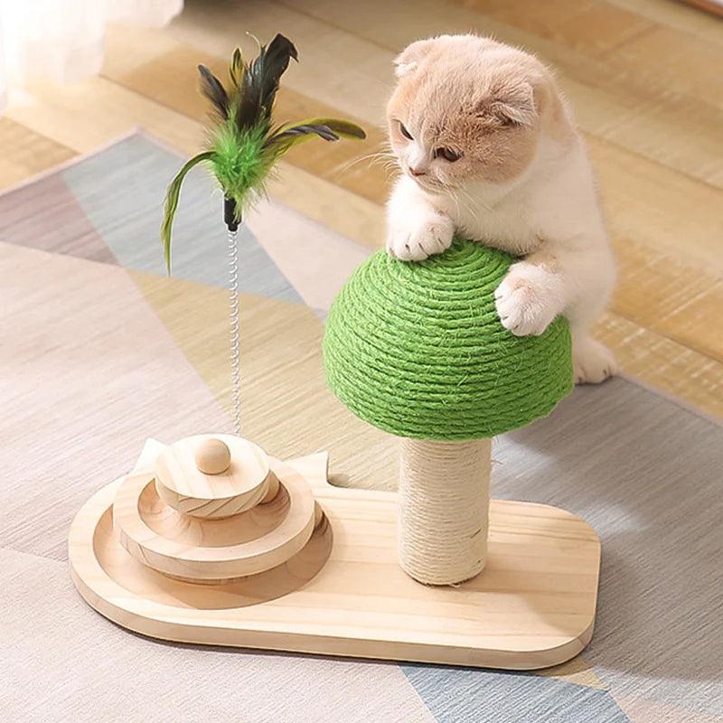 Pet Tree Scratching Post with Toy - BelleHarris