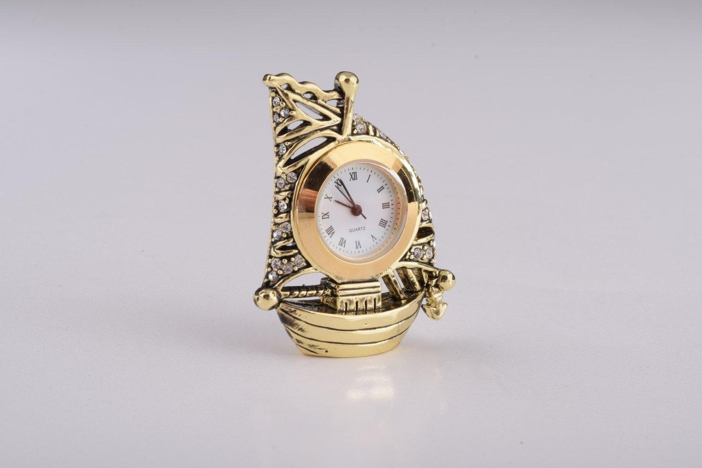 Pink Faberge Egg with Clock Inside - BelleHarris