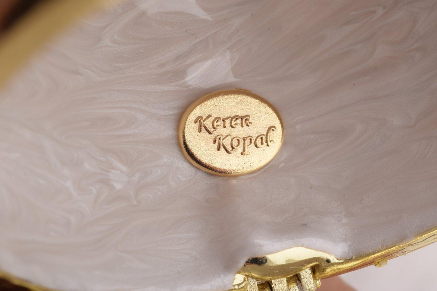 Pink Faberge Egg with Clock Inside - BelleHarris