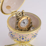 Pink Faberge Egg with Clock Inside - BelleHarris