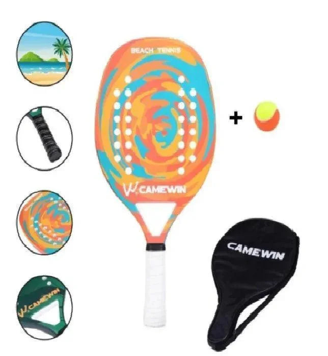 Pure Carbon Beach Tennis Racket - BelleHarris