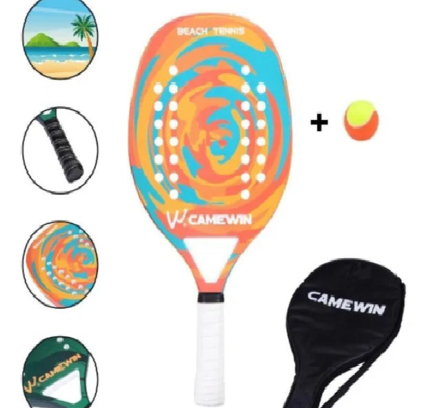 Pure Carbon Beach Tennis Racket - BelleHarris