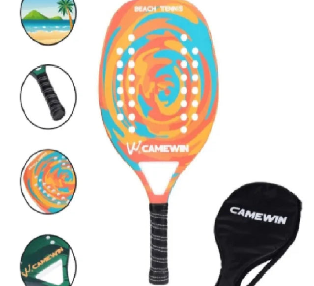 Pure Carbon Beach Tennis Racket - BelleHarris