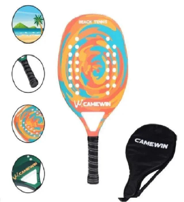 Pure Carbon Beach Tennis Racket - BelleHarris