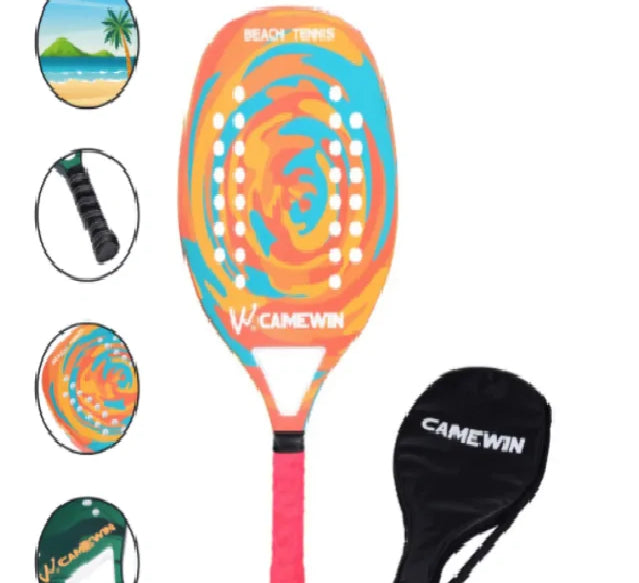 Pure Carbon Beach Tennis Racket - BelleHarris