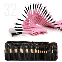 Sculptor 32 Piece High Quality Wooden Makeup Brush Set - BelleHarris