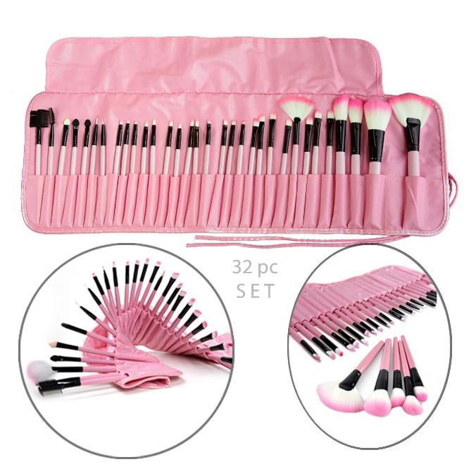 Sculptor 32 Piece High Quality Wooden Makeup Brush Set - BelleHarris