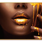 Sensuous Woman and Liquid Gold Acrylic Print Unframed Wall Art - BelleHarris