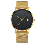 Simple calendar watch male creative waterproof quartz watch - BelleHarris