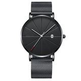 Simple calendar watch male creative waterproof quartz watch - BelleHarris