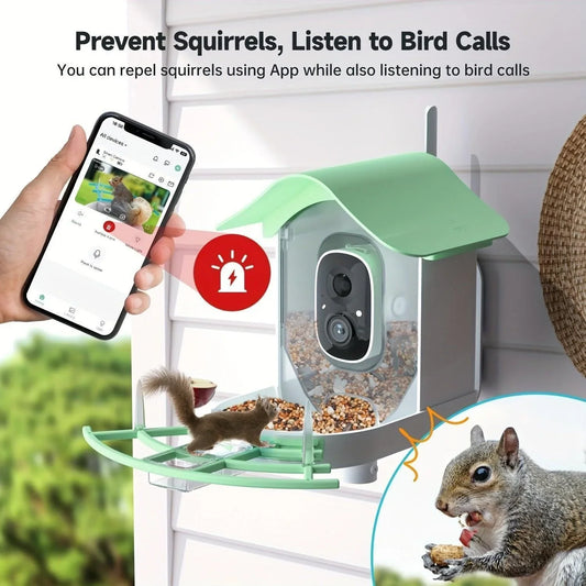 Smart Bird Feeder With Camera, AI Identify Bird Species & Solar Panel, - BelleHarris