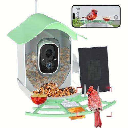 Smart Bird Feeder With Camera, AI Identify Bird Species & Solar Panel, - BelleHarris