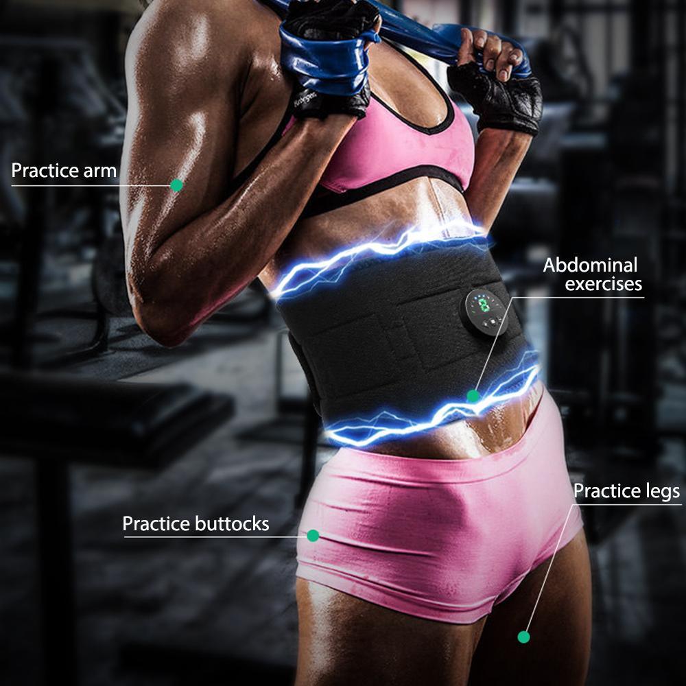 Smart EMS Fitness Vibration Belt Abdominal Trainer Muscle Slimming - BelleHarris