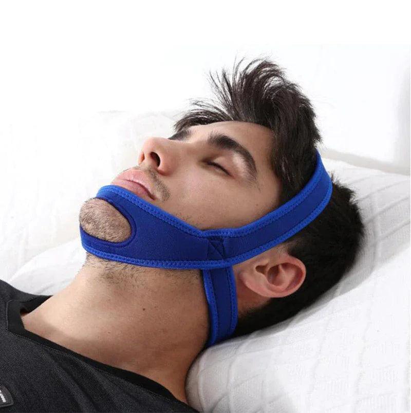 Snore Stop Anti Snoring Chin Strap Sleep Apnea Belt Snoreless Sleep Jaw Solution - BelleHarris