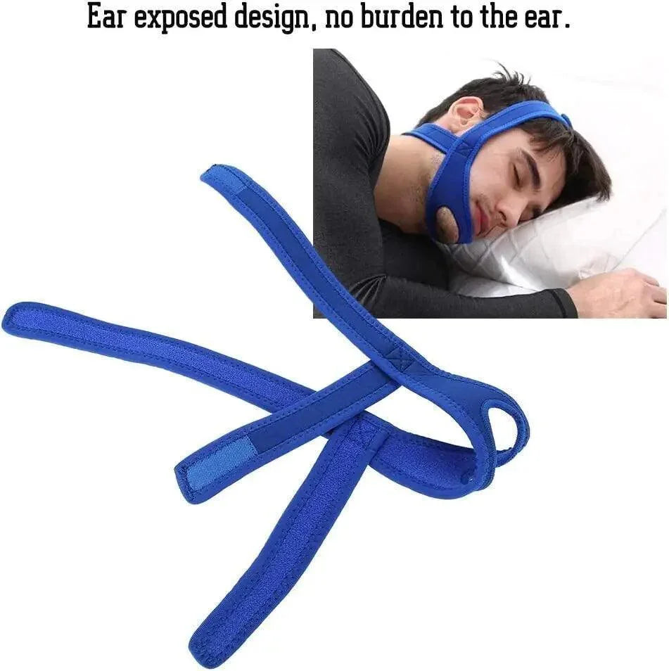 Snore Stop Anti Snoring Chin Strap Sleep Apnea Belt Snoreless Sleep Jaw Solution - BelleHarris