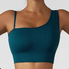 Summer Sexy Oblique Shoulder Yoga Clothes Tops - BelleHarris