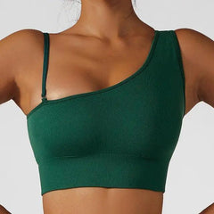 Summer Sexy Oblique Shoulder Yoga Clothes Tops - BelleHarris