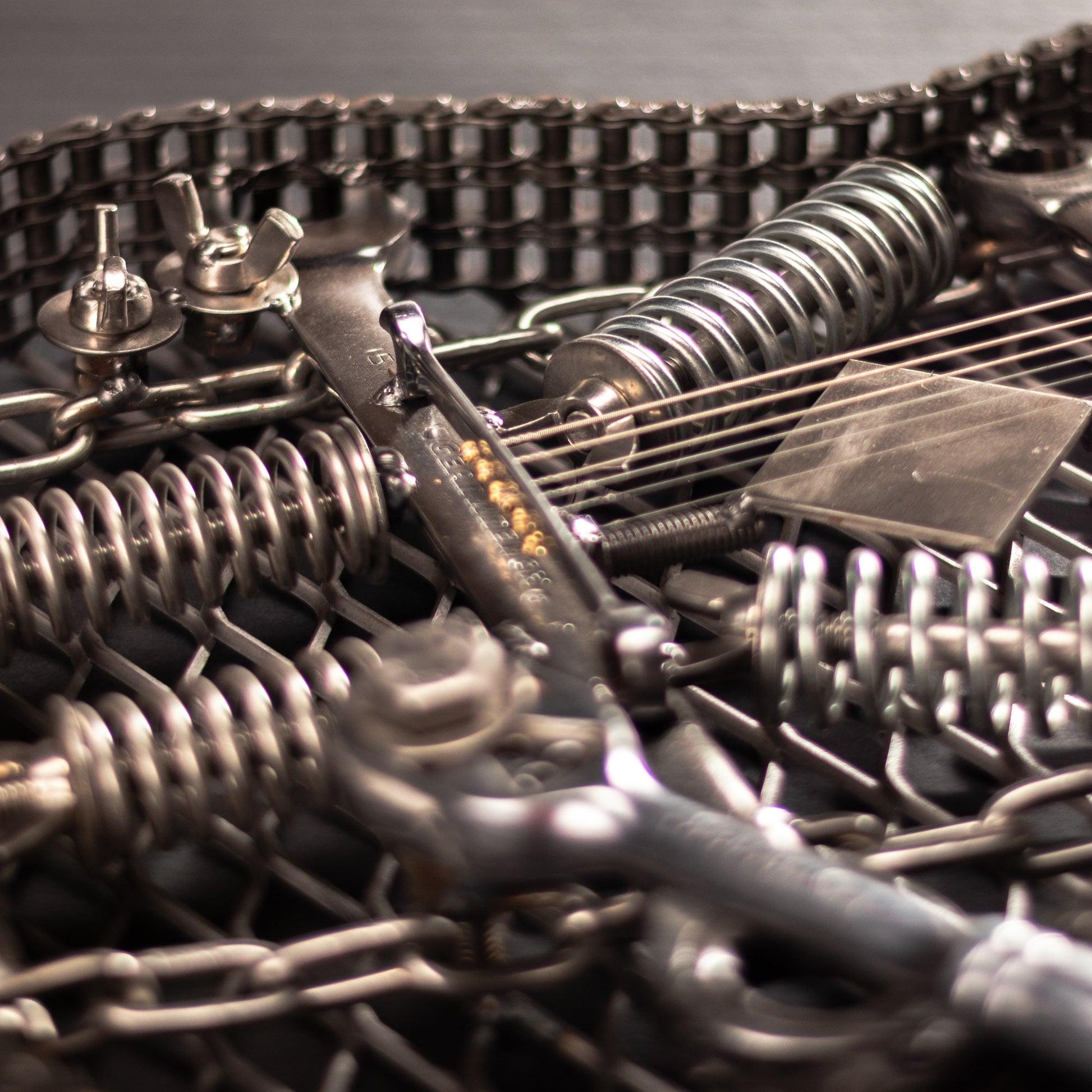 "The Original" Metal Electric Guitar Sculpture Heavy Metal Wall Art - BelleHarris