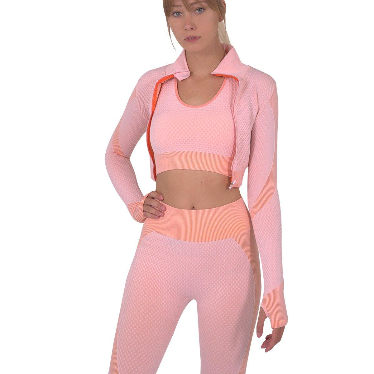 Trois Seamless Sports Jacket - Pink - BelleHarris