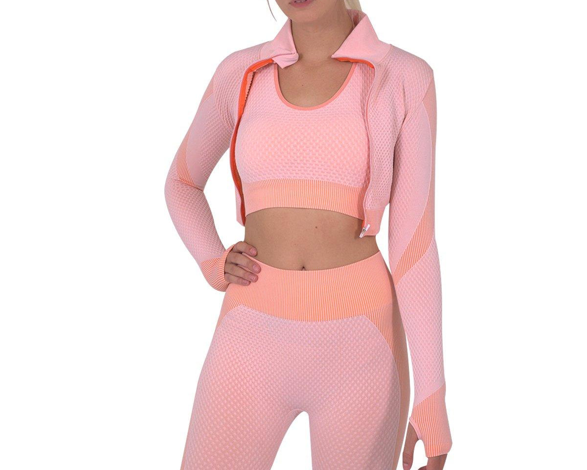 Trois Seamless Sports Jacket - Pink - BelleHarris