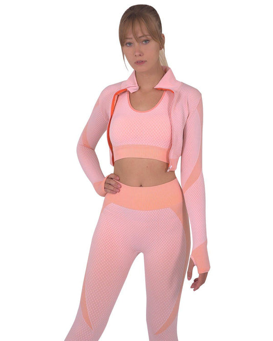 Trois Seamless Sports Jacket - Pink - BelleHarris