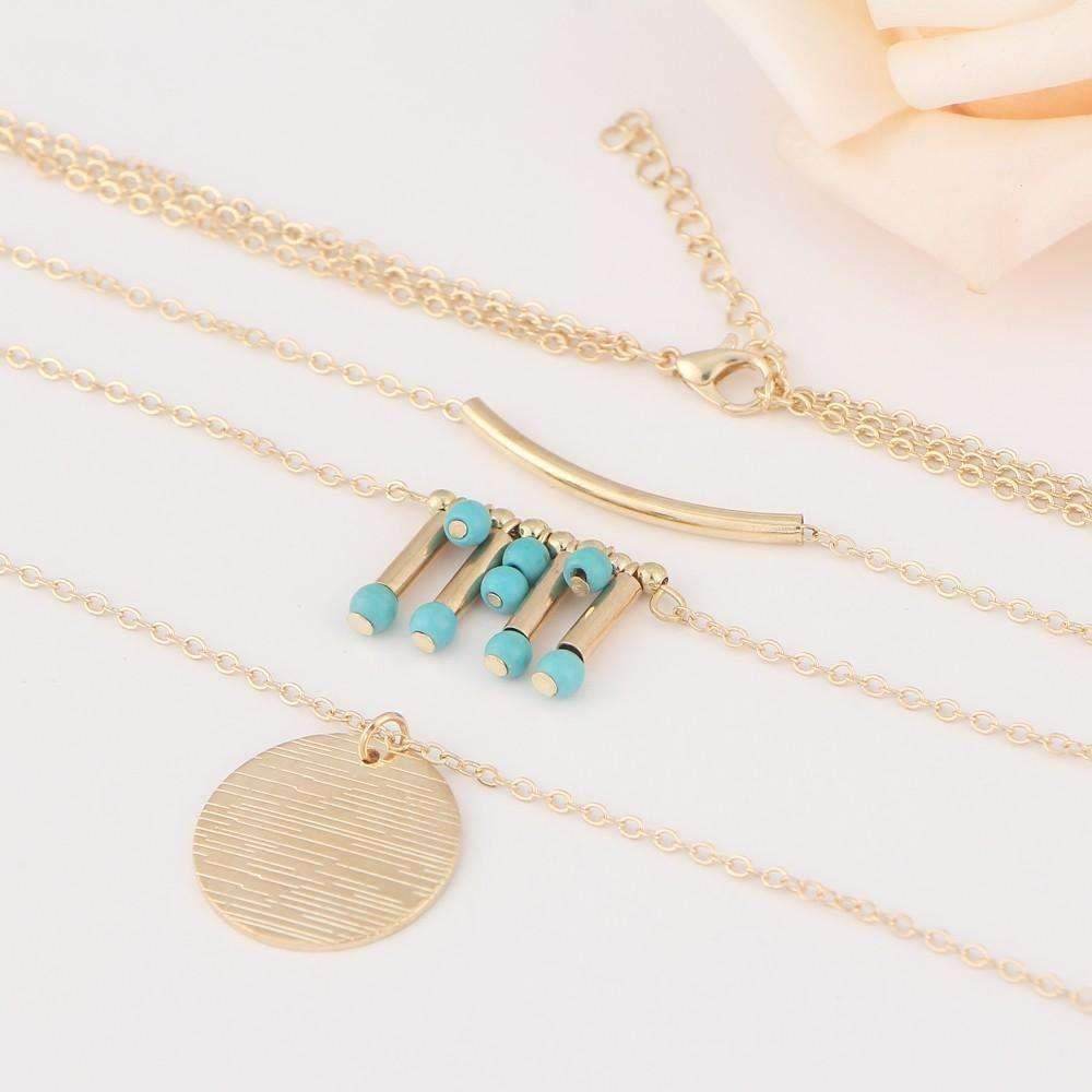 Turquoise Multilayer Necklace - BelleHarris