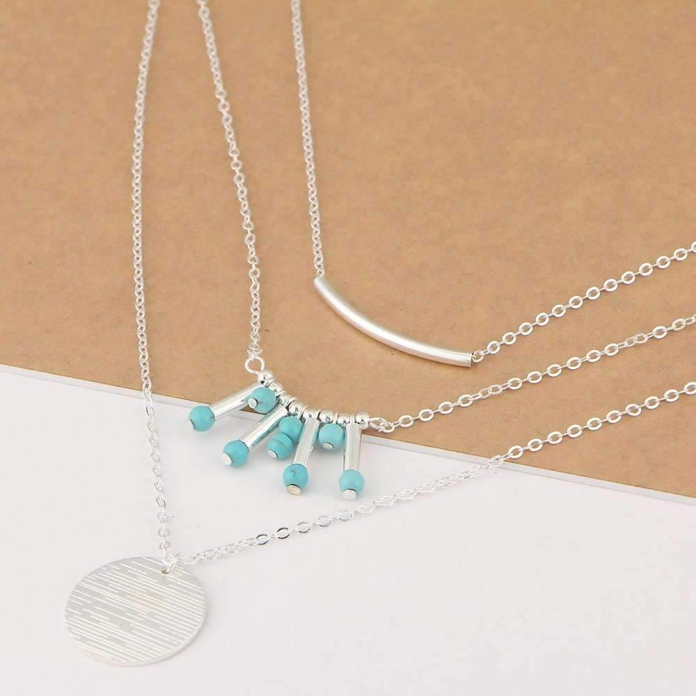 Turquoise Multilayer Necklace - BelleHarris