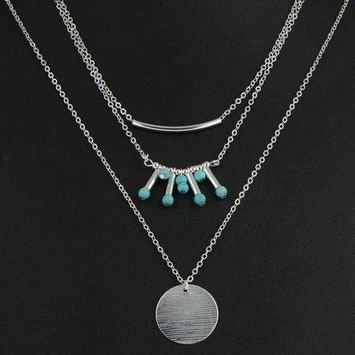 Turquoise Multilayer Necklace - BelleHarris