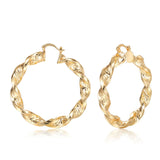 Twist Big Round Hoop Earrings - BelleHarris