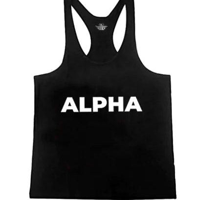 Weightlifting tanktop -ALPHA Aesthetic Stringer Apparel Men - BelleHarris