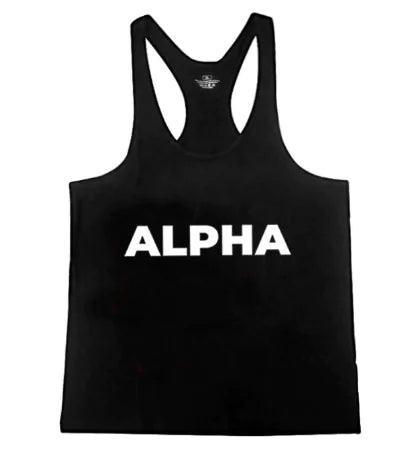 Weightlifting tanktop -ALPHA Aesthetic Stringer Apparel Men - BelleHarris