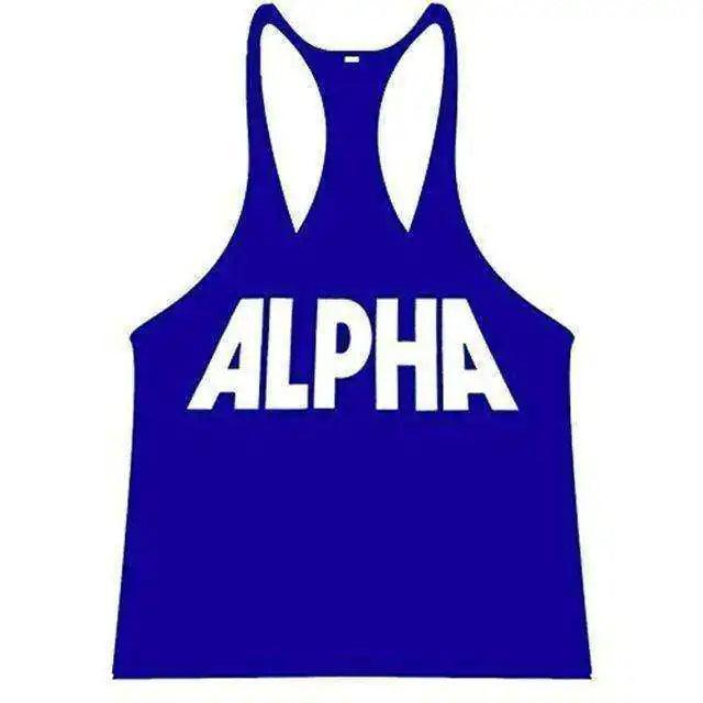Weightlifting tanktop -ALPHA Aesthetic Stringer Apparel Men - BelleHarris