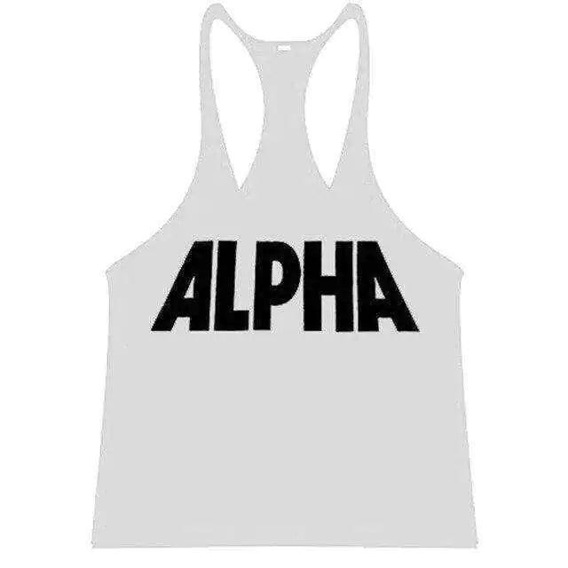 Weightlifting tanktop -ALPHA Aesthetic Stringer Apparel Men - BelleHarris