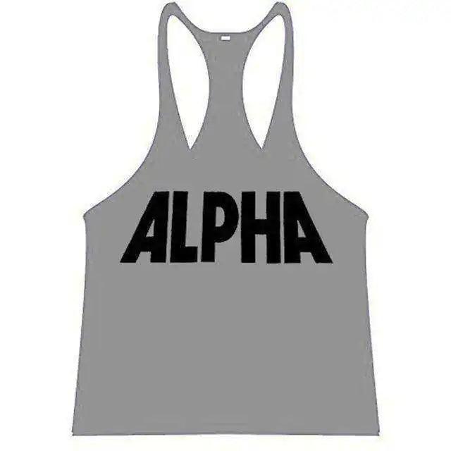 Weightlifting tanktop -ALPHA Aesthetic Stringer Apparel Men - BelleHarris