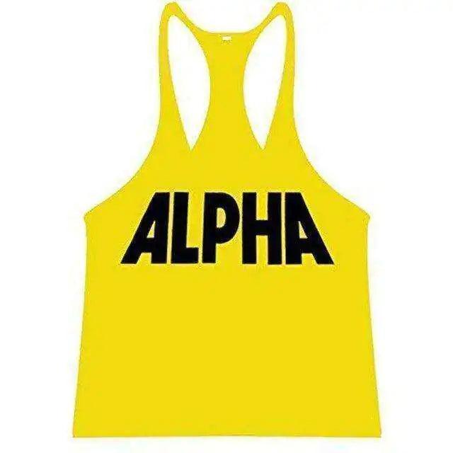 Weightlifting tanktop -ALPHA Aesthetic Stringer Apparel Men - BelleHarris