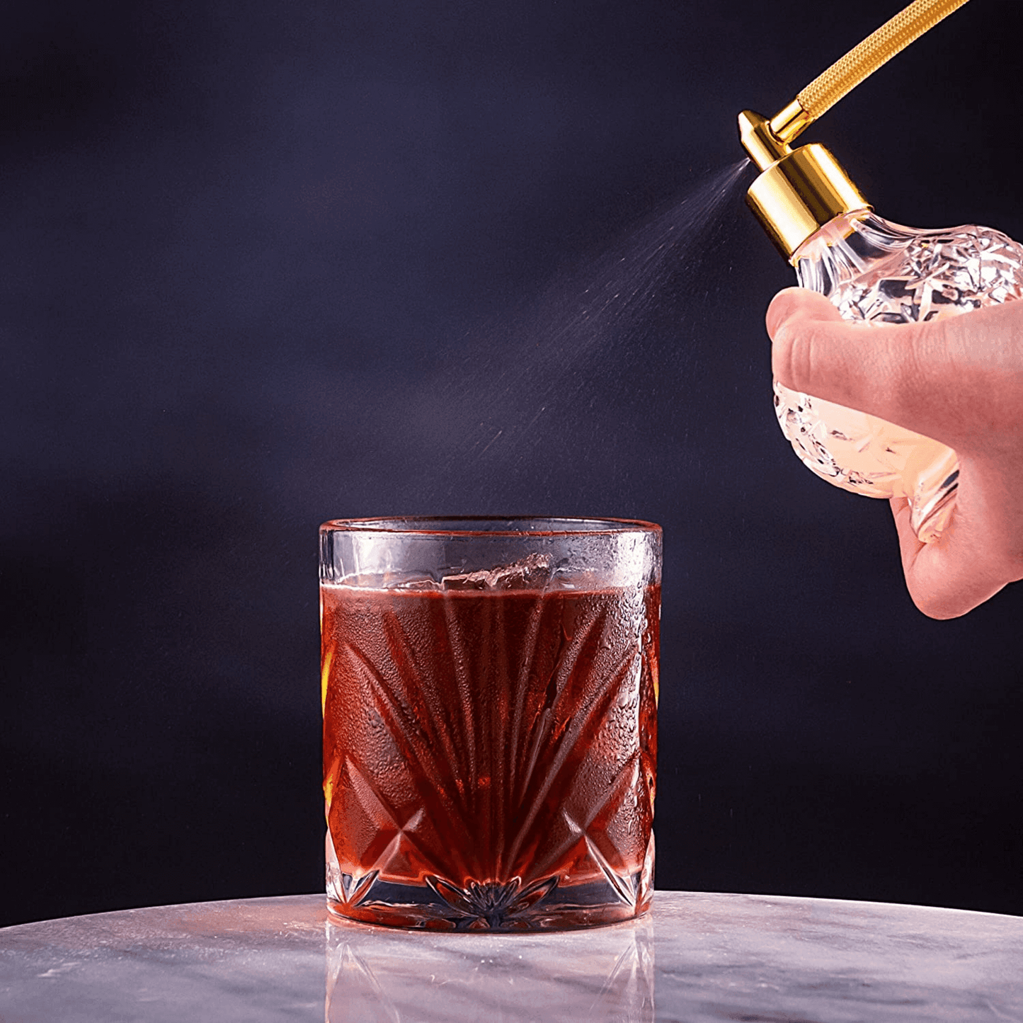 Whiskey Chilling Stones Gift Set With 2 Palm Crystal Glasses - BelleHarris